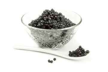 Fototapeta na wymiar Black caviar isolated on a white background cutout