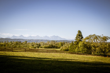 A beautiful Slovakian landscape with Tatra mountains in background