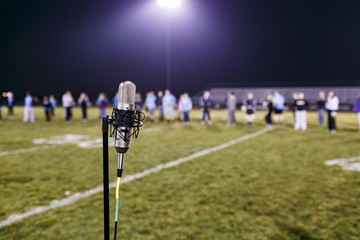 open mike night at rehearsal in the stadium