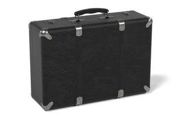 realistic 3d render of vintage suitcase