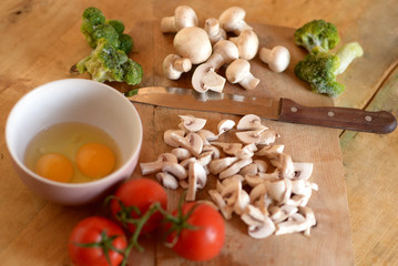 Cooking vegetable frittata