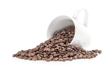 Roast coffee isolated on a white background cutout