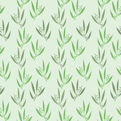 Seamless pattern branches of eucalyptus.