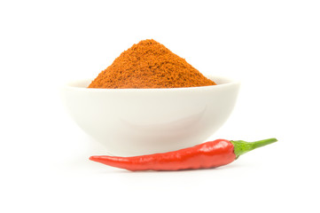 Ground paprika isolated on a white background cutout