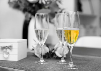 Glasses of champagne

