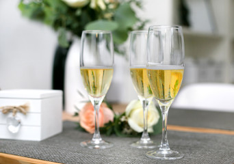 Glasses of champagne
