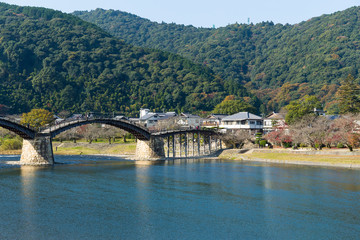 Fototapeta na wymiar Kintai Bridge in Iwakuni of Japan