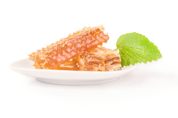 Honey bee isolated on a white background cutout