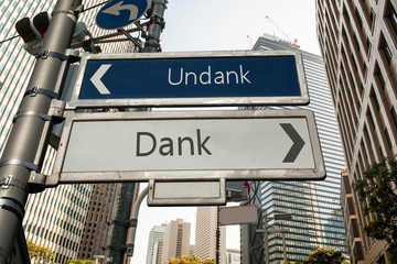 Fototapeta premium Schild 147 - Dank