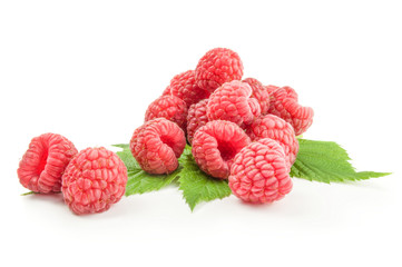 Raspberry Fruit isolated on a white background cutout