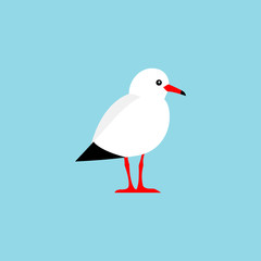 Naklejka premium Vector bird isolated on a blue background.