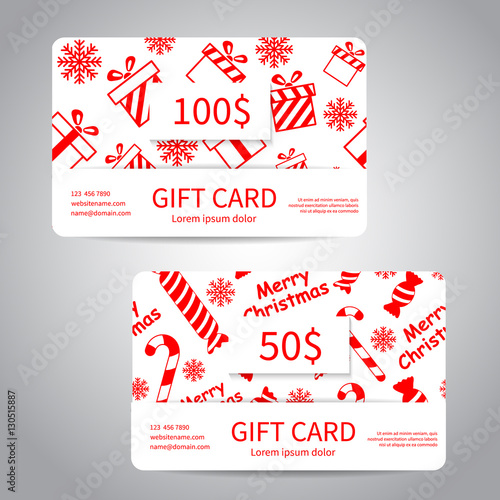 &quot;Merry Christmas gift card&quot; Stock image and royalty-free vector files on Fotolia.com - Pic 130515887