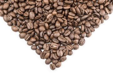 Coffee beans isolated on a white background cutout