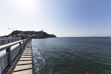 Fujisawa, Kanagawa, Japan - Nov. 6, 2016: Enoshima landscape.