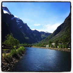 Naklejka na ściany i meble The fjord Norway