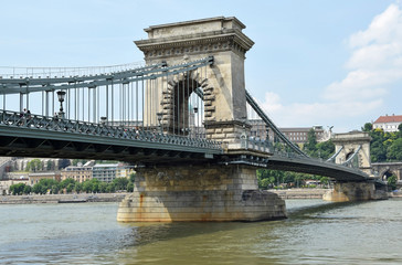 Obraz premium Chain bridge, Budapest, Hungary