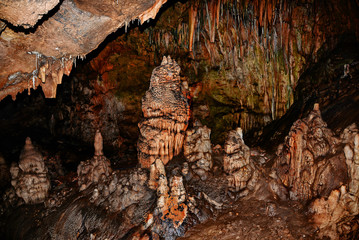 hanging beautiful stalactites