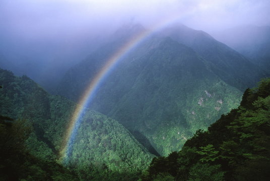 山間の虹