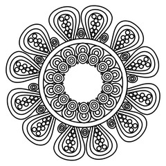 mandala art decorative icon vector illustration design