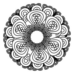 mandala art decorative icon vector illustration design