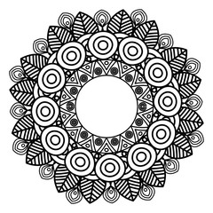 mandala art decorative icon vector illustration design
