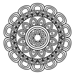 mandala art decorative icon vector illustration design