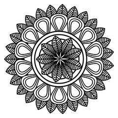 mandala art decorative icon vector illustration design