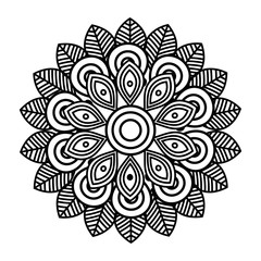 mandala art decorative icon vector illustration design