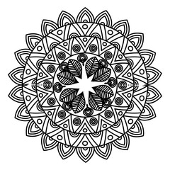 mandala art decorative icon vector illustration design