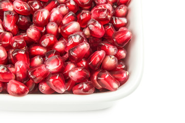 Delicious pomegranate fruit isolated on a white background cutout