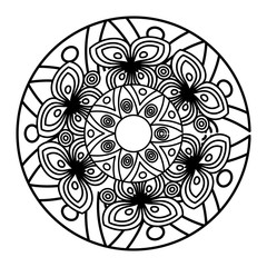 mandala art decorative icon vector illustration design