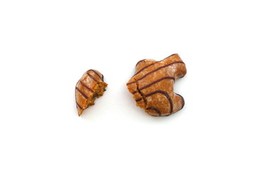 Lebkuchen auf einem weißen hintergrund