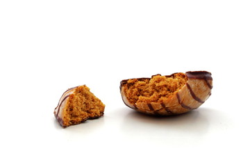 Lebkuchen auf einem weißen hintergrund