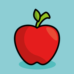 apple fresh fruit isolated icon vector illustration design