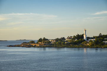 Obraz premium Lighthouse, Colonia Port, Uruguay