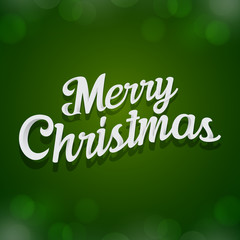 Merry Christmas Lettering Design with background