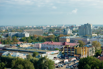 Fototapeta na wymiar Top view of the city of Vologda. Russia