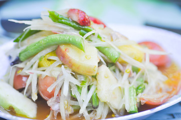 som tam , spicy salad  or Thai food