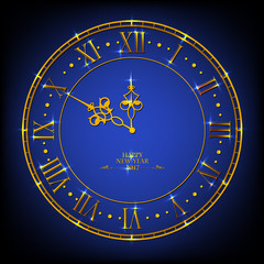Clock with roman numbers