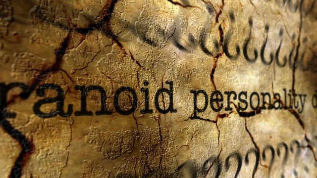 Paranoid disorder grunge concept