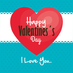 happy valentines day card vector illustration design