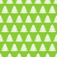 Simple seamless pattern background with Christmas trees