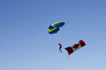 sky driver with Canadian flag