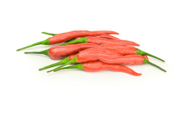 Red hot chili pepper isolated on a white background with clipping path