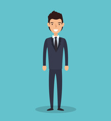 businessman character avatar icon vector illustration design
