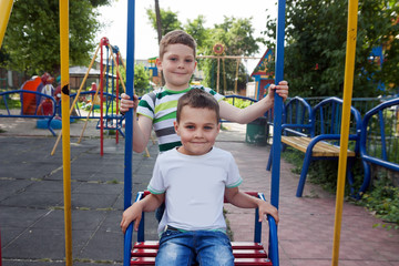 little boys on the playground