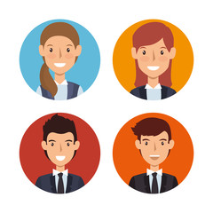 Fototapeta premium business people characters icon vector illustration design