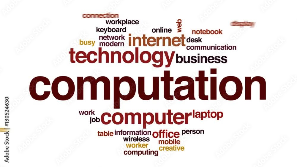 Poster computation animated word cloud.