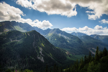 Fototapeta na wymiar A beautiful rocky mountain landscape in High Tatry, Slovakia