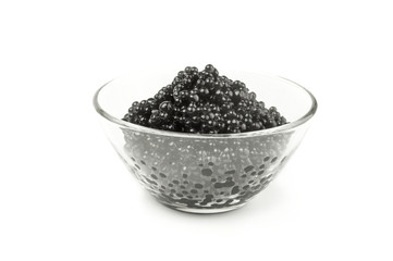 Black caviar isolated on a white background cutout
